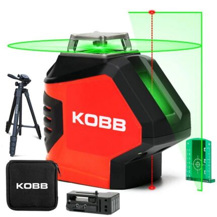 KOBB KBL88GTP 25M Profesyonel Yatay 360° ve Dikey Otomatik Hizalamalı Nokta Şakül ve Yeşil Çapraz Çizgi Lazer Distomat
